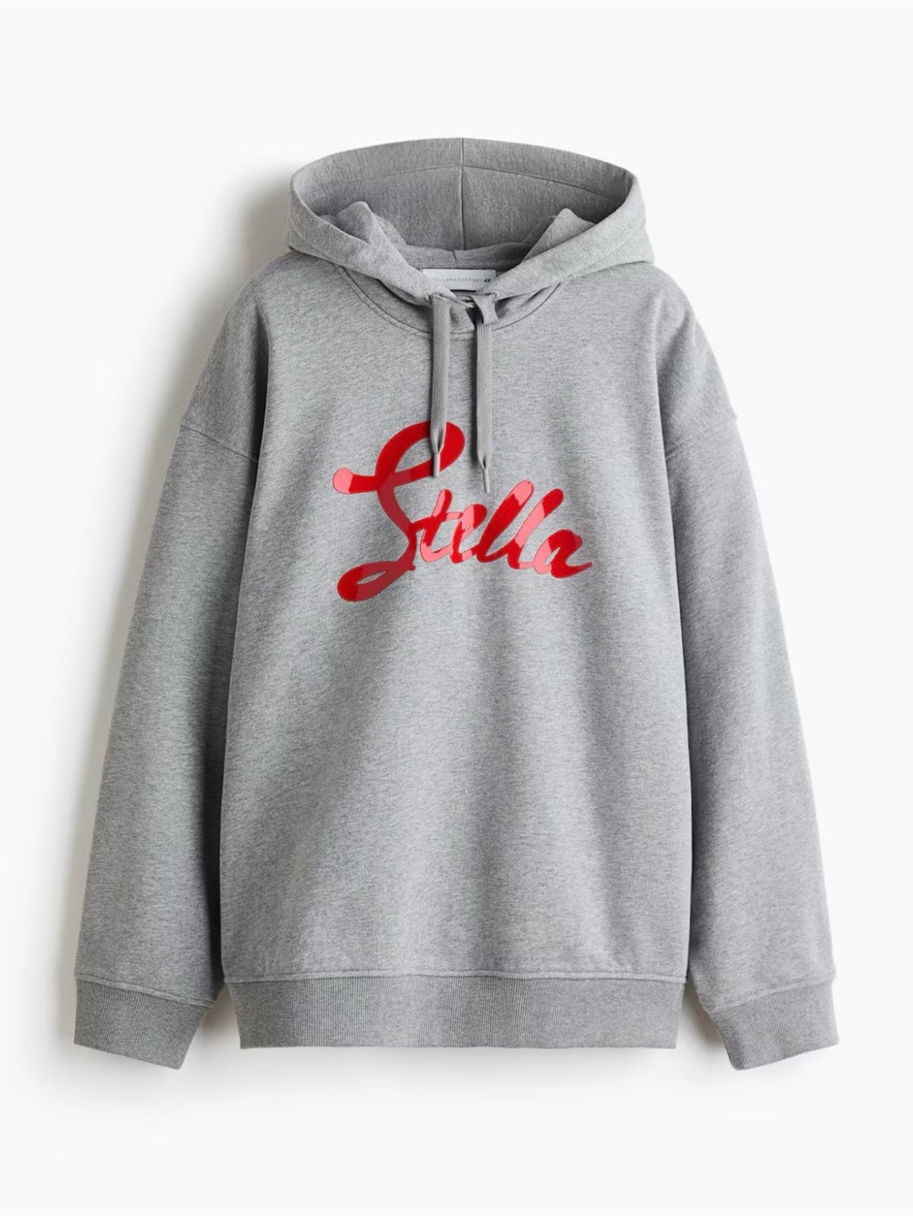 Stellah Grey Hoodie with Red Script Logo women size S